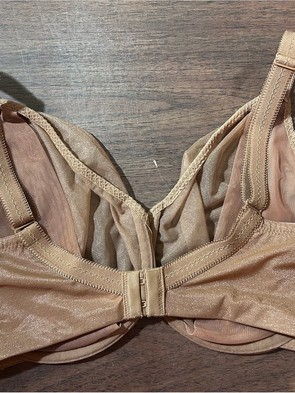 Goddard brand Sheer Brown Copper Shimmer  Support Underwire Bra size 32F - Picture 3 of 5
